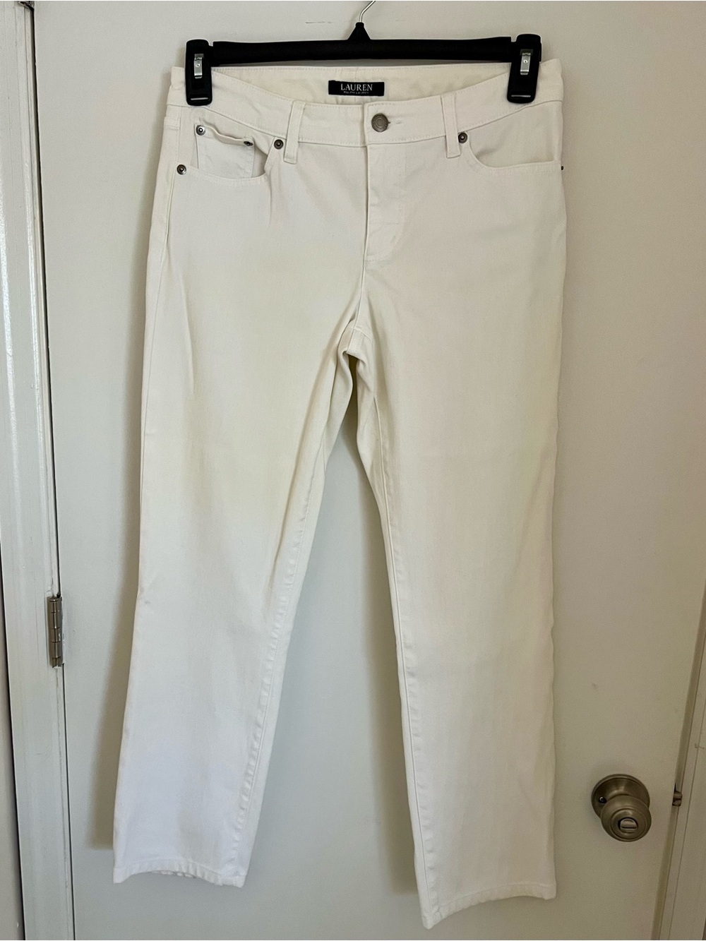 Lauren Ralph Lauren White Modern Straight Curvy Women's Size 4 Jeans